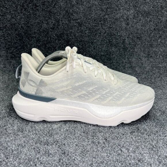 Under Armour Infinite Pro Breeze Running Shoes Men's 9.5 Grey White Run Training - Picture 1 of 13